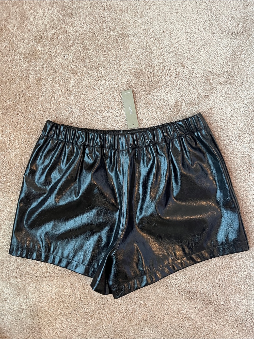 NWT J. Crew Patent Faux Leather Boxer Shorts - Picture 4 of 9